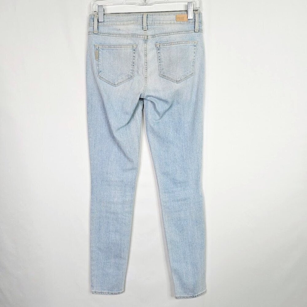 PAIGE Verdugo Jeans size 26 NAOMI CRYSTAL EMBELLISHED LIGHT WASH Ultra Skinny - Picture 10 of 12
